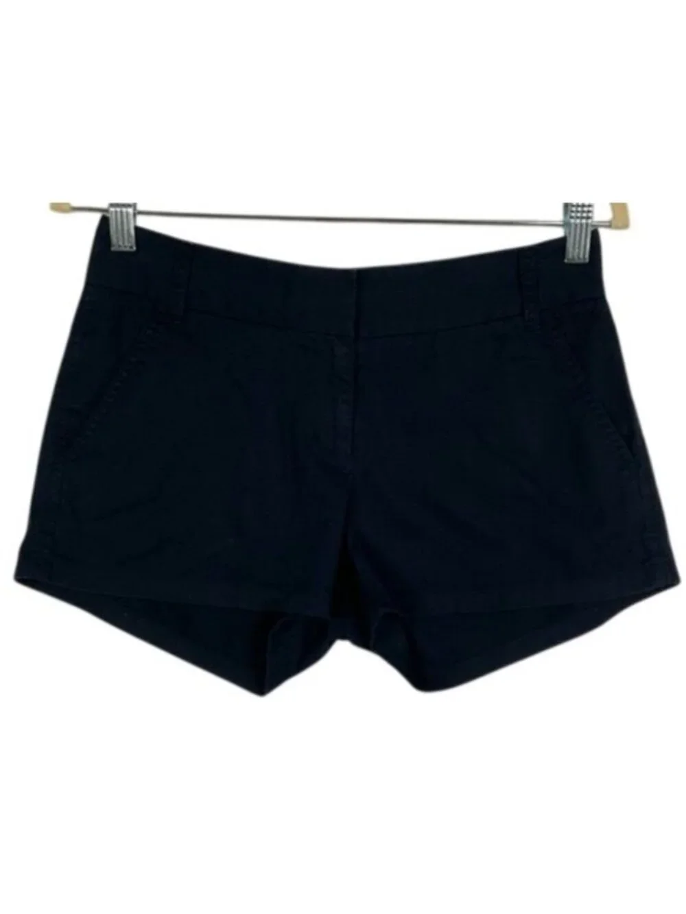 J.Crew Factory Broken-In Chino Shorts Navy Blue 100% Cotton Size 0 36234